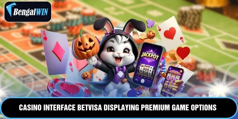 Casino interface Betvisa displaying premium game options