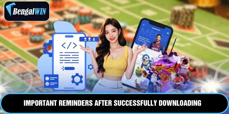 Important reminders after successfully downloading the Bengalwin app