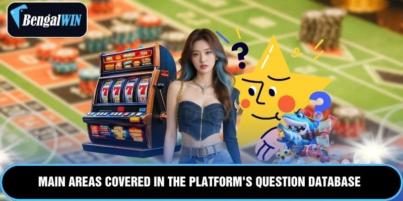 Main areas covered in the platform's question database