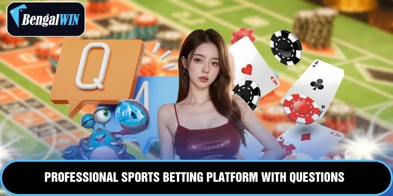 Professional sports betting platform with questions