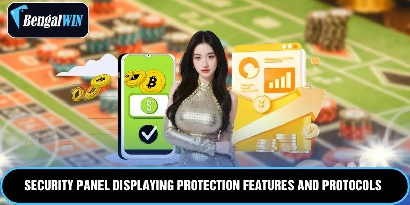 Security panel displaying protection features and protocols