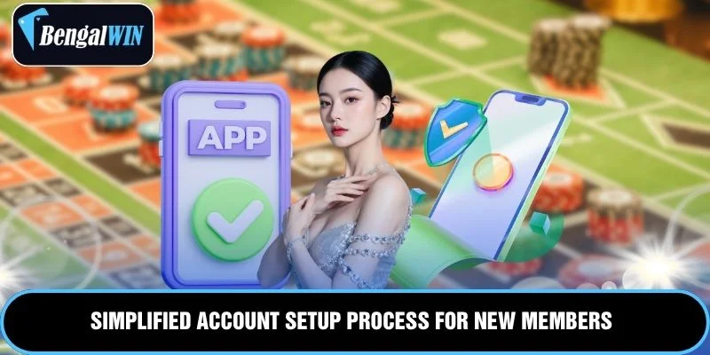 Simplified account setup process for new members